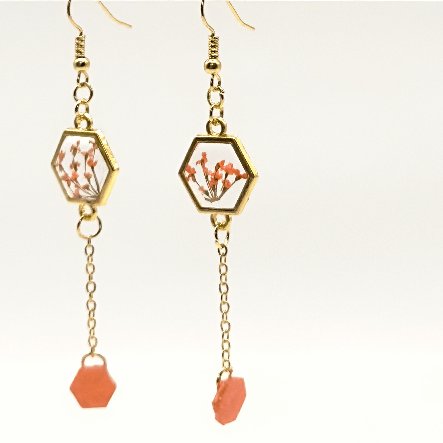 Dangle hexagonal earrings - Primacora