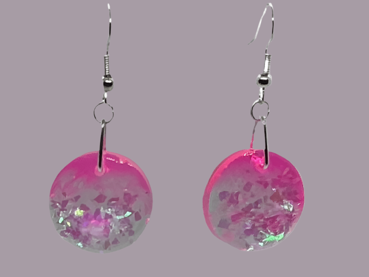 Glitter colorful dangle earrings - Primacora