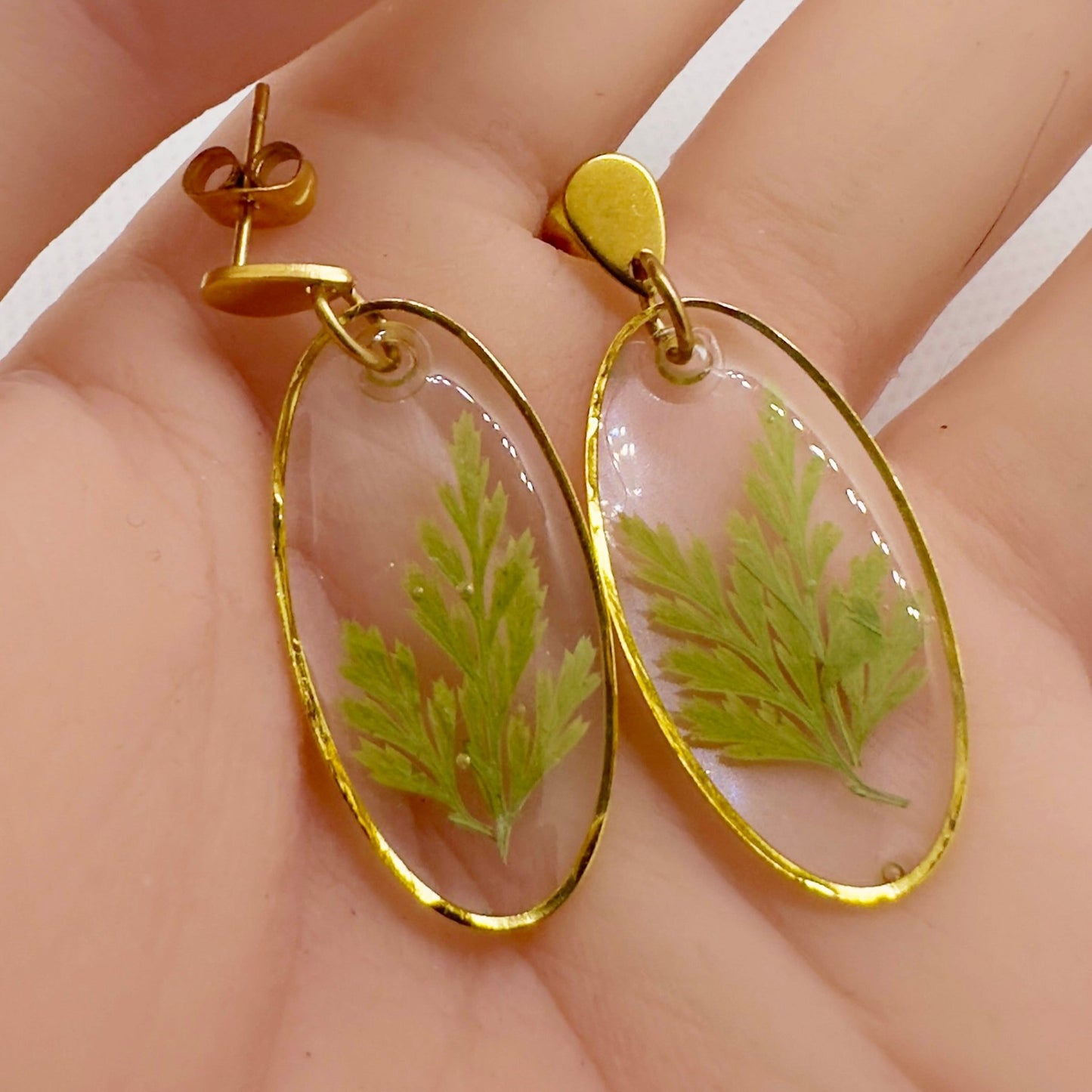 Leafy oval earrings - Primacora