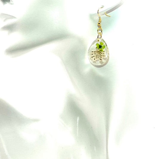 Green and white dangle