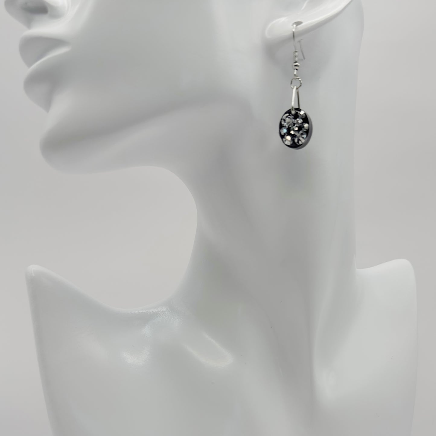 Oval bling earrings