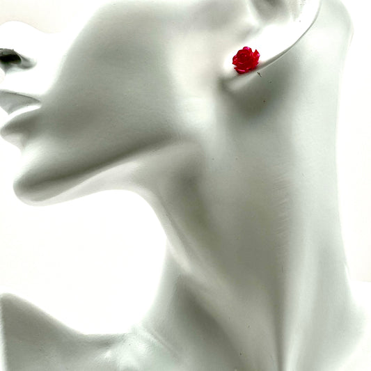 Rose stud earrings