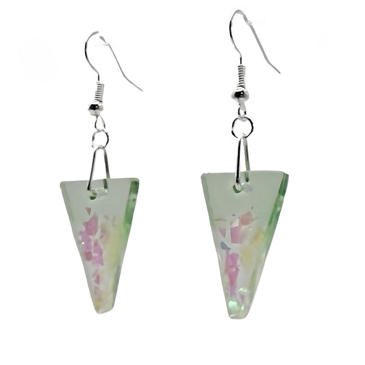 Glitter colorful dangle earrings