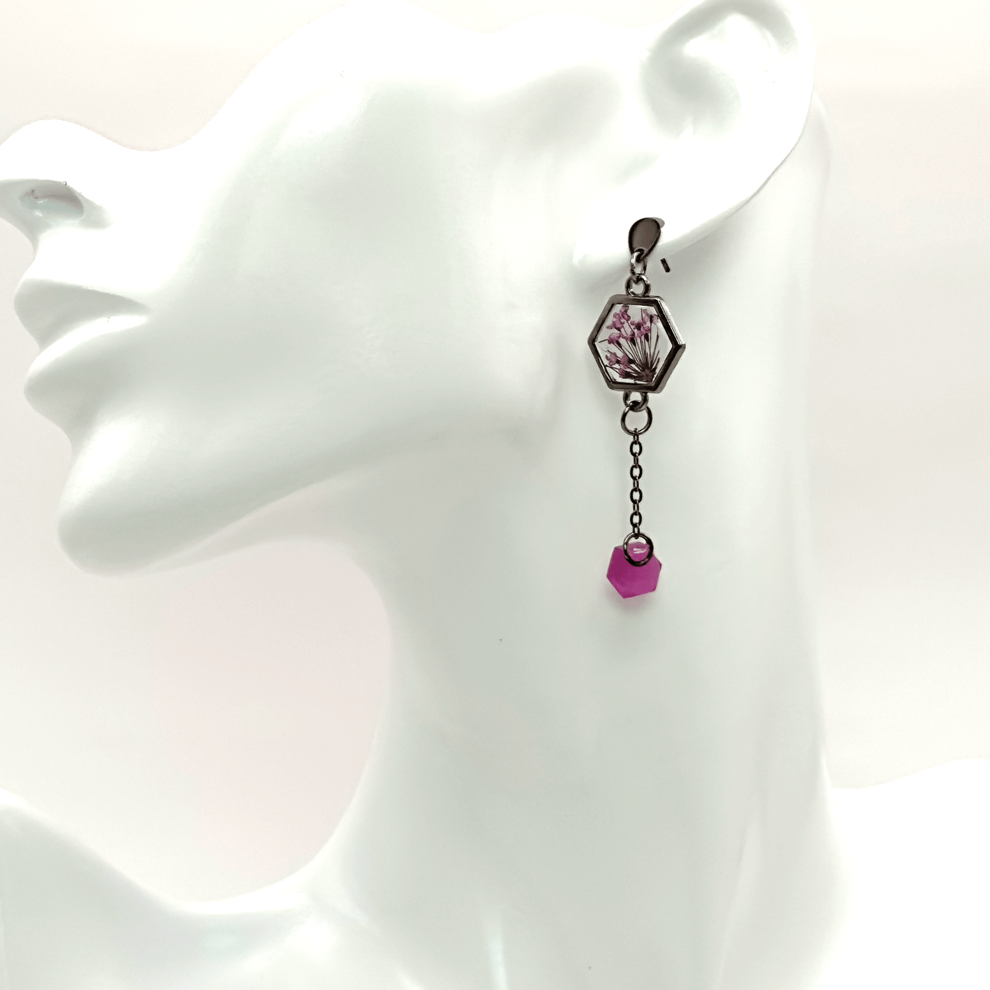 Dangle hexagonal earrings - Primacora