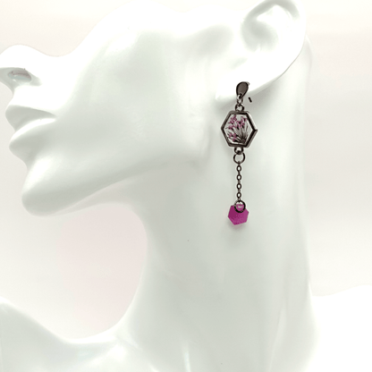 Dangle hexagonal earrings - Primacora