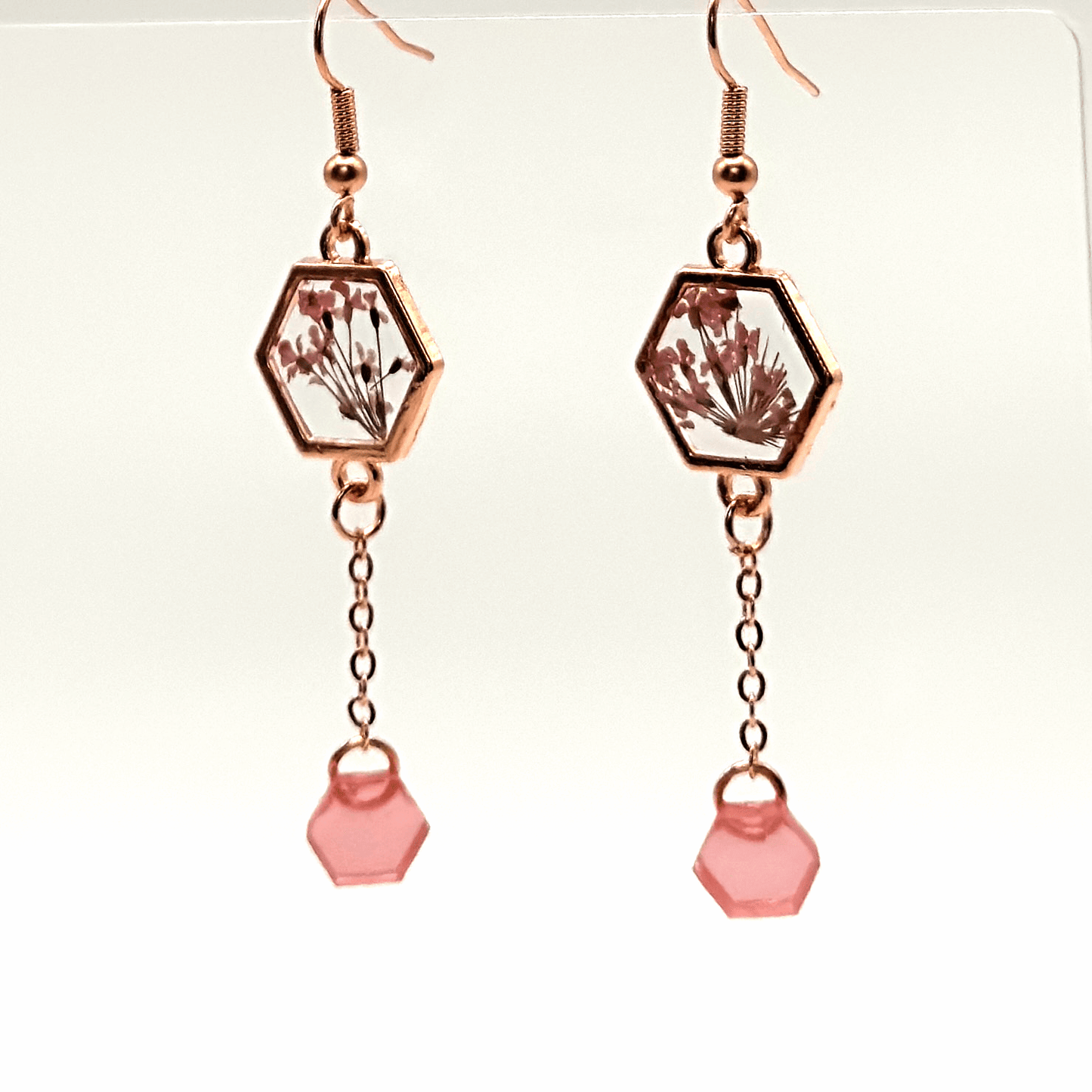 Dangle hexagonal earrings - Primacora