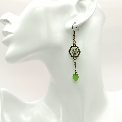 Dangle hexagonal earrings - Primacora