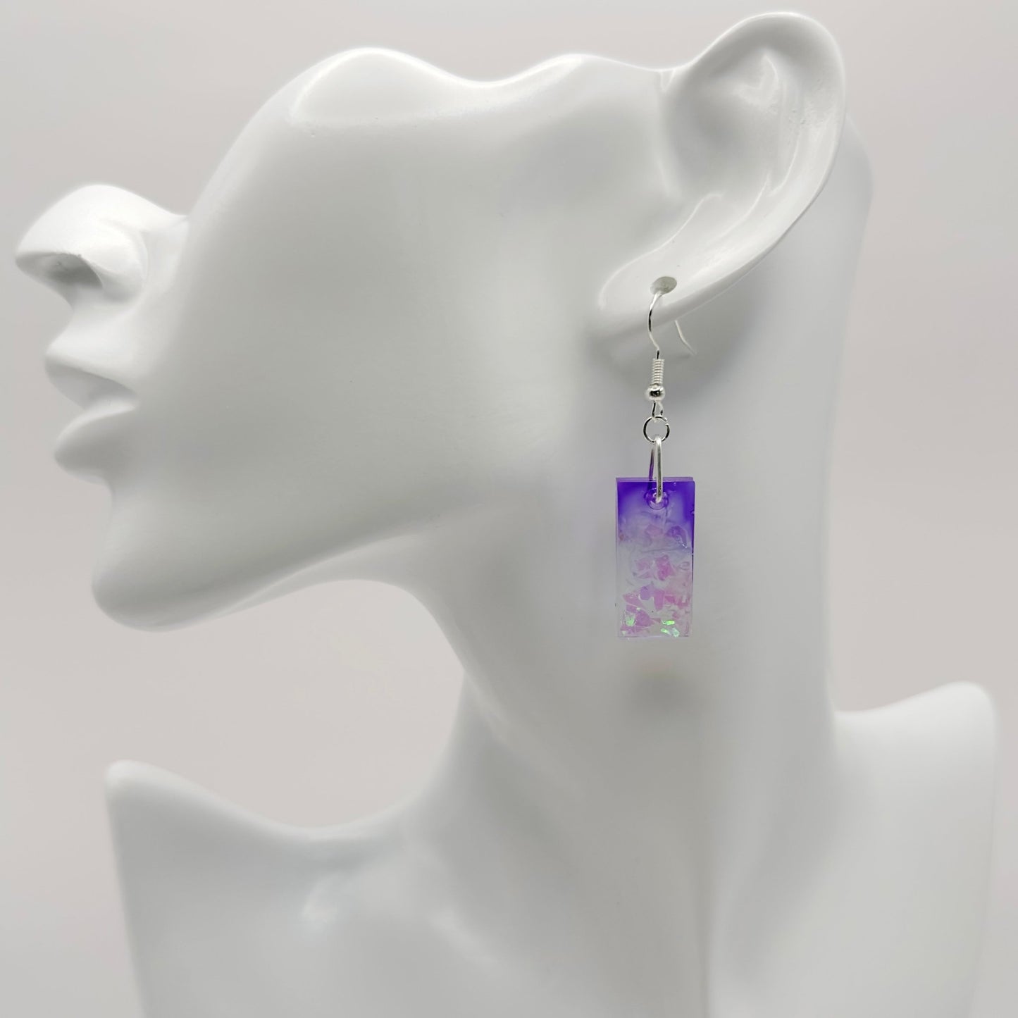 Glitter colorful dangle earrings - Primacora