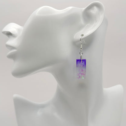 Glitter colorful dangle earrings - Primacora