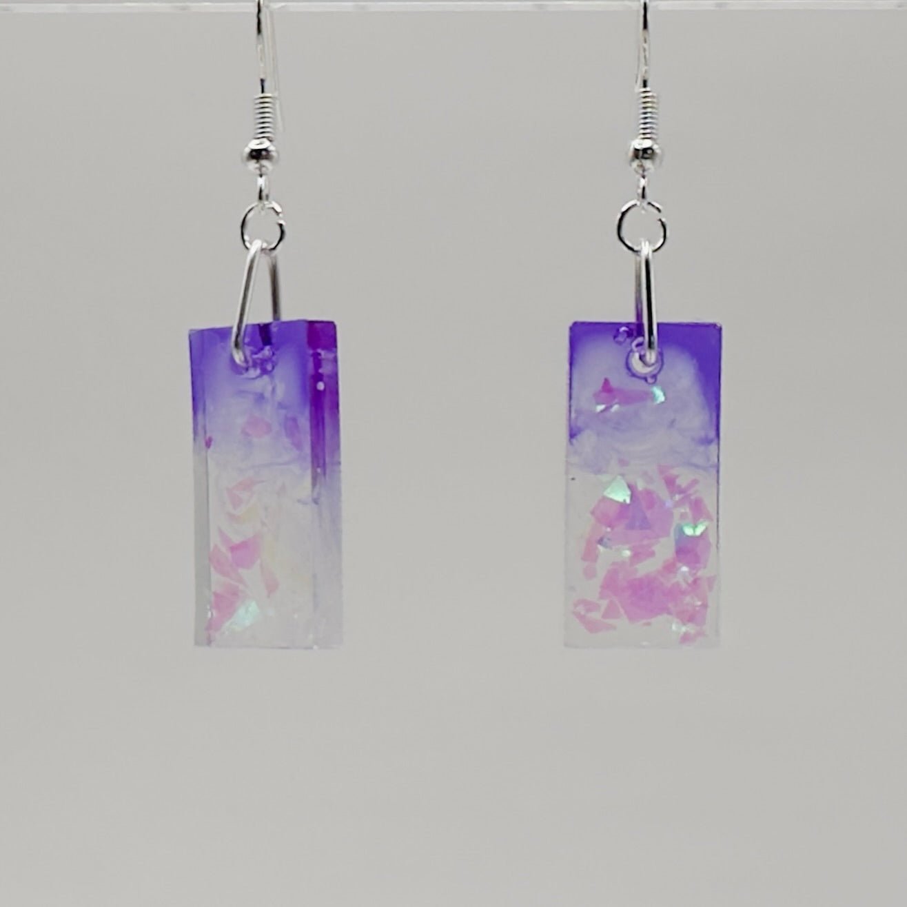 Glitter colorful dangle earrings - Primacora