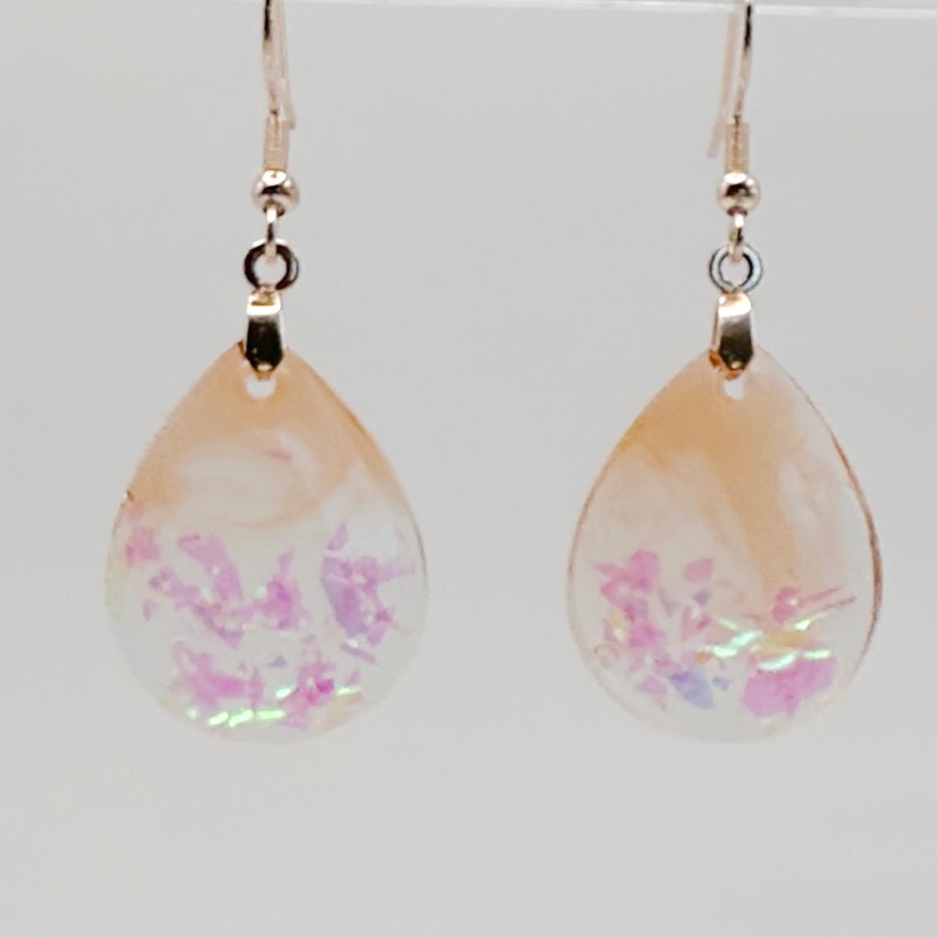 Glitter colorful dangle earrings - Primacora