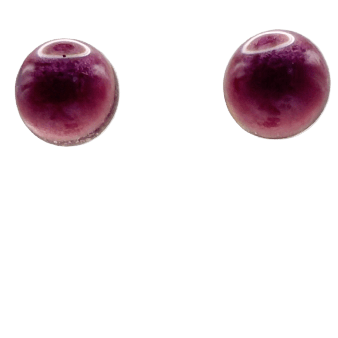 Large purple stud earrings - Primacora