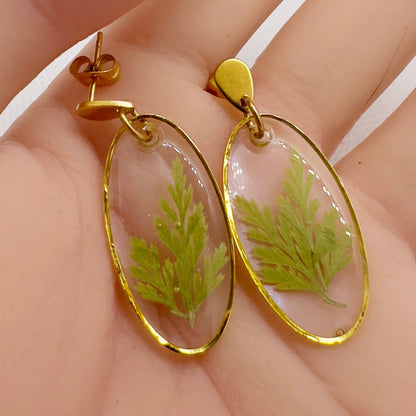 Leafy oval earrings - Primacora