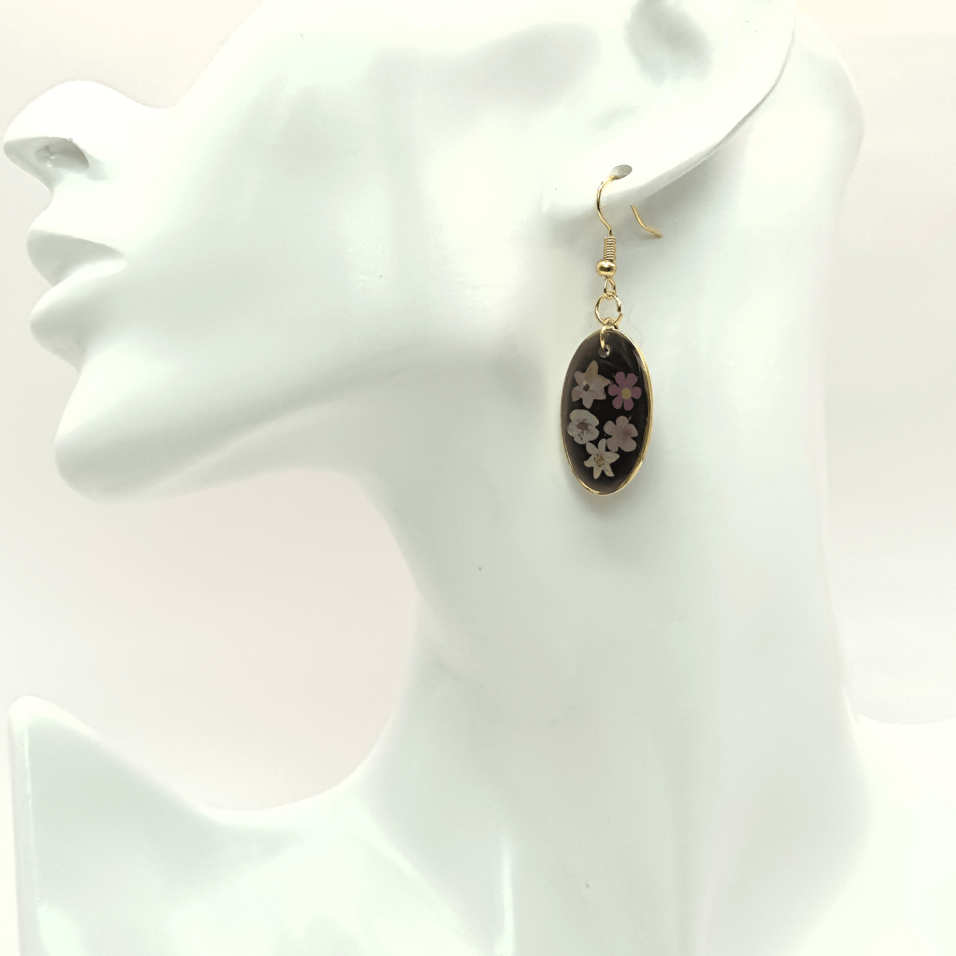 Oval floral earrings - Primacora