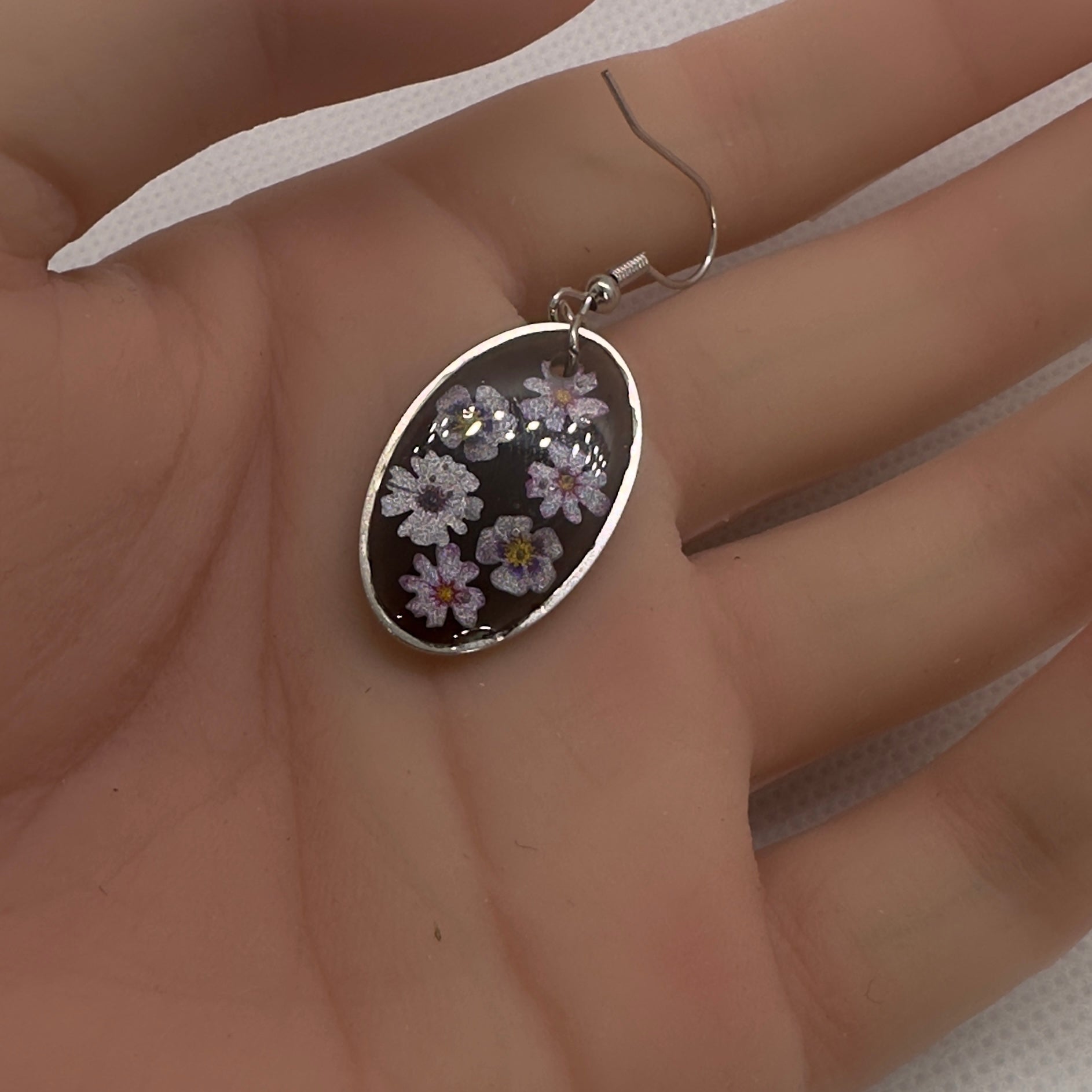 Oval floral earrings - Primacora