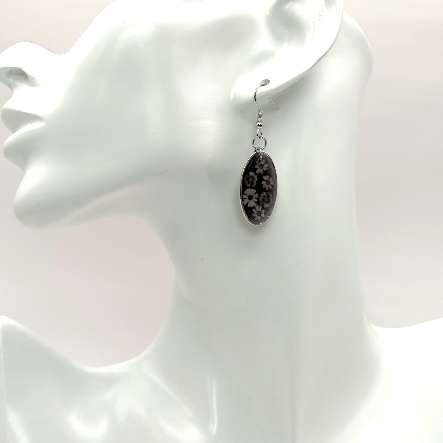 Oval floral earrings - Primacora