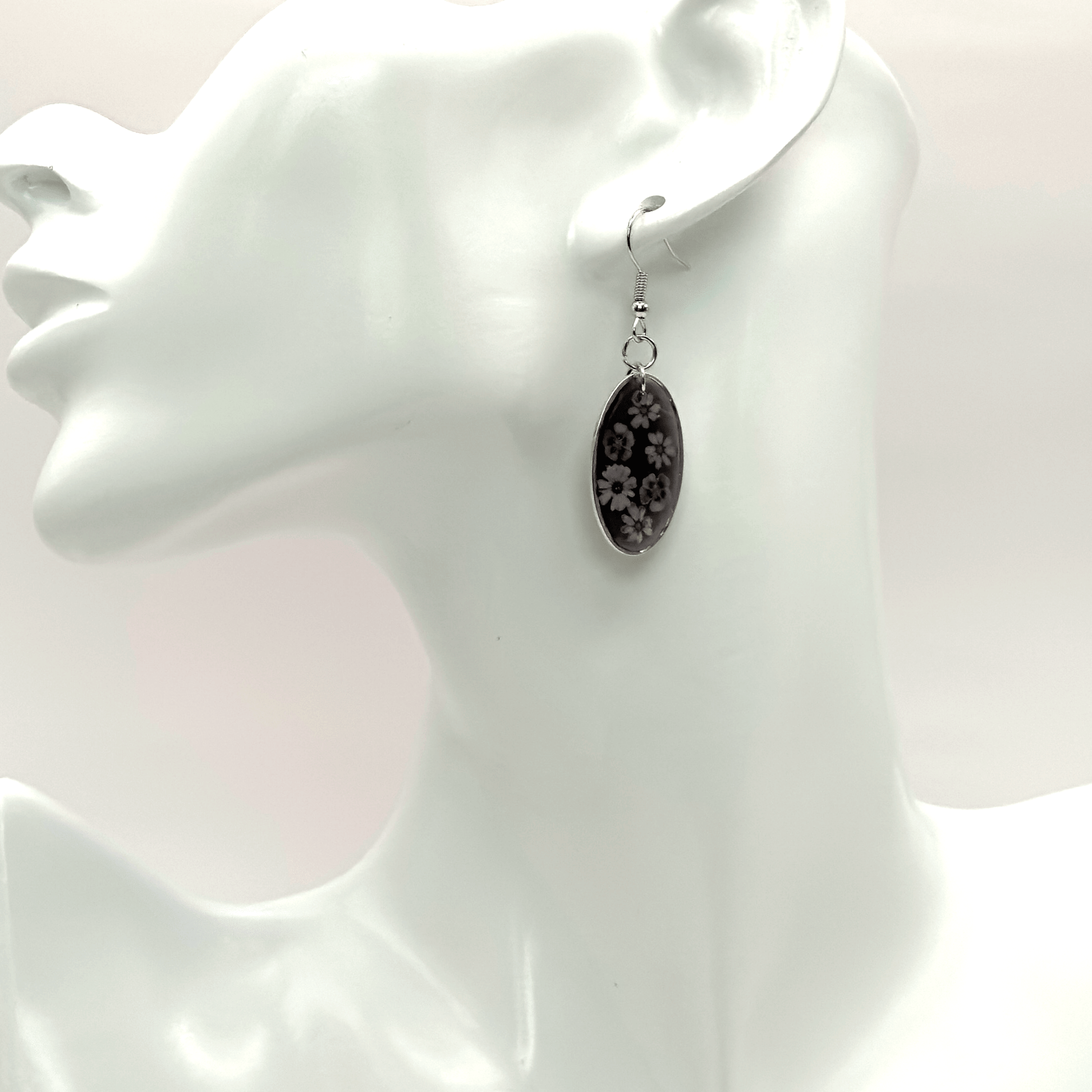 Oval floral earrings - Primacora