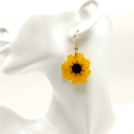 Yellow flower earrings - Primacora
